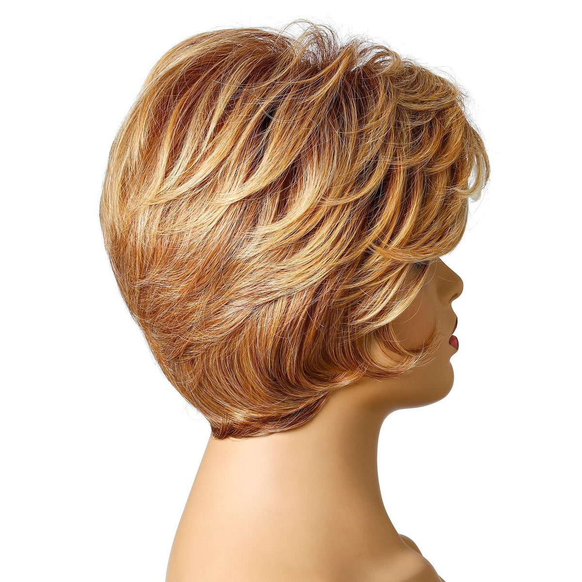 Silk Short Curly Wig - High Temp / Gold-1915196936495960069