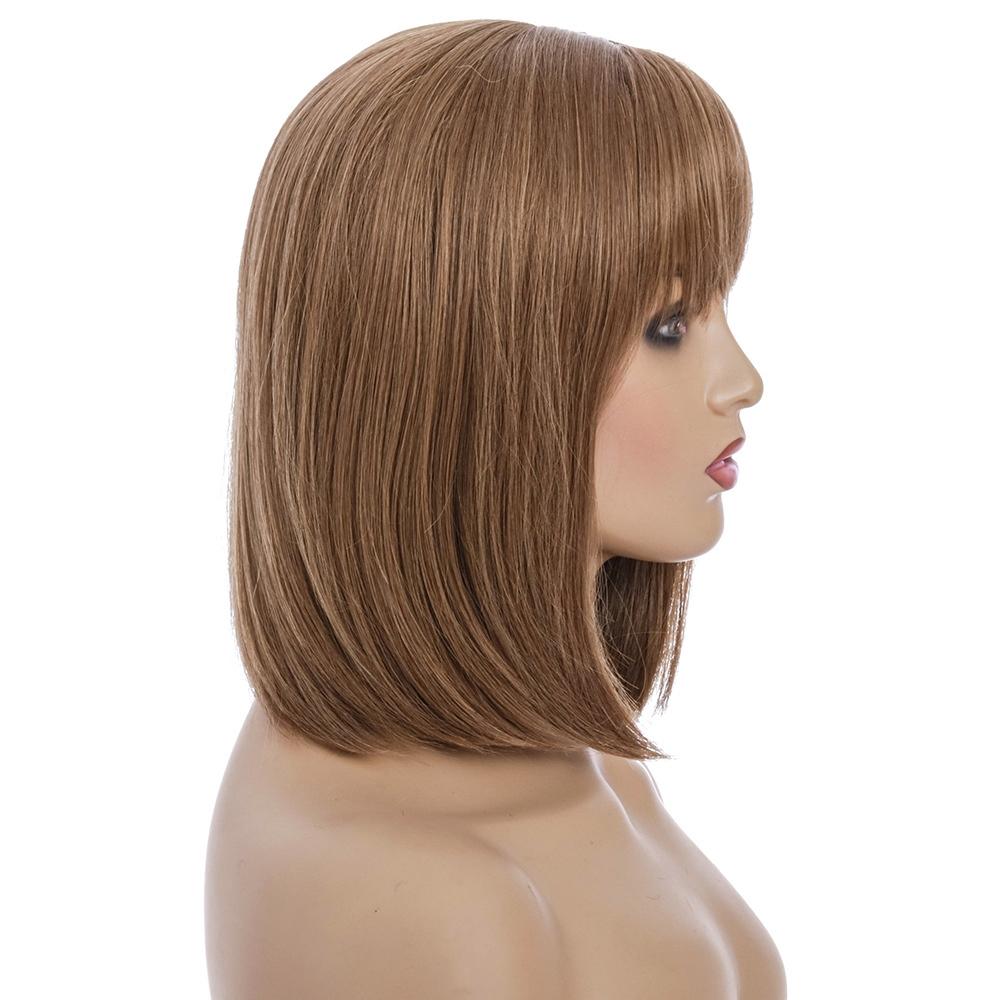 Silk Short Wig For Women - High Temperature Resistant-1915198267789021187