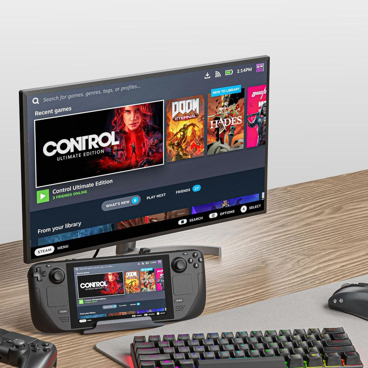 6-In-1 Docking Station For Steam Deck With Hdmi Rj45 Usb 3.0 Usb-C Pd 100W-1915197237491798022