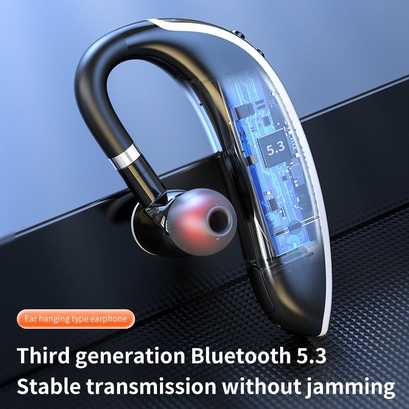 Universal Bluetooth Earphone - Single-Ear Rotating Black / White-1915196828530380808
