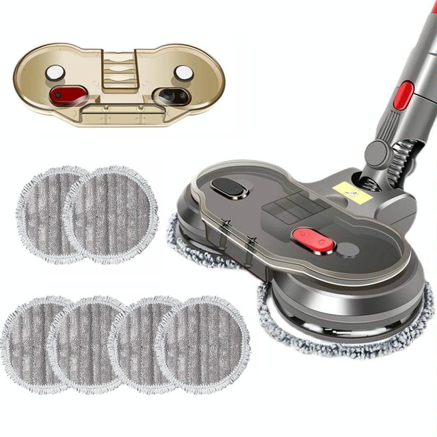 Electric Wet Dry Mopping Head With Water Tank For Dyson V15 - 6Pcs Rag-1962691929481285640