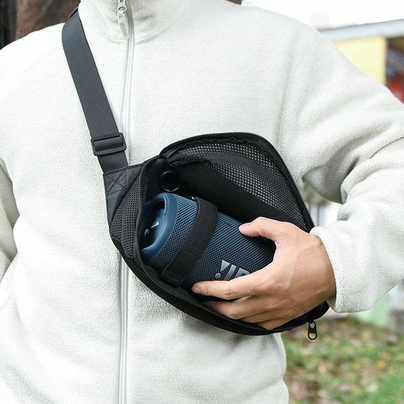 Bluetooth Speaker Messenger Bag For Jbl Flip / Ue Boom / Beats Pill - Black-1915196853897531400