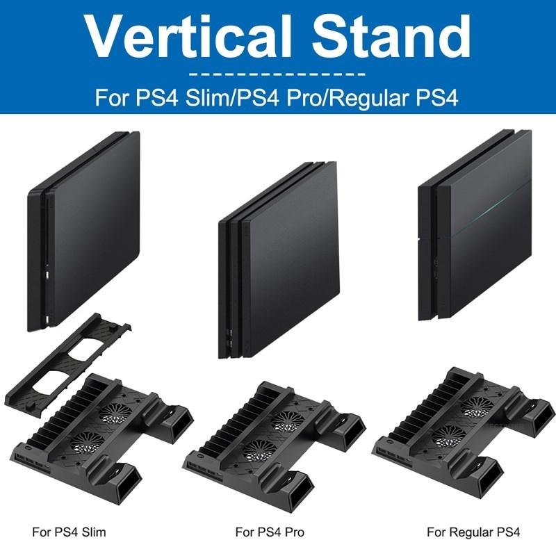 Vertical Cooling Stand With Dual Controller Charger For Ps4 - Black-1922443423512662019