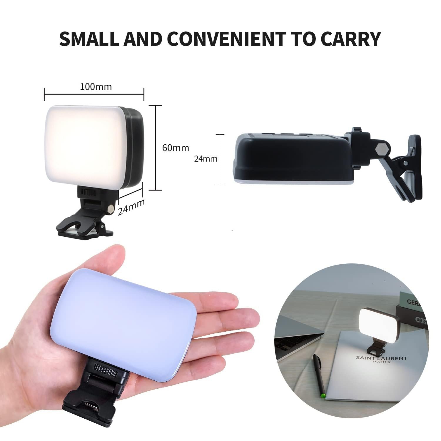 Rechargeable Video Conference Lighting - Three Colour Temperature Dimming-1915198046845669377