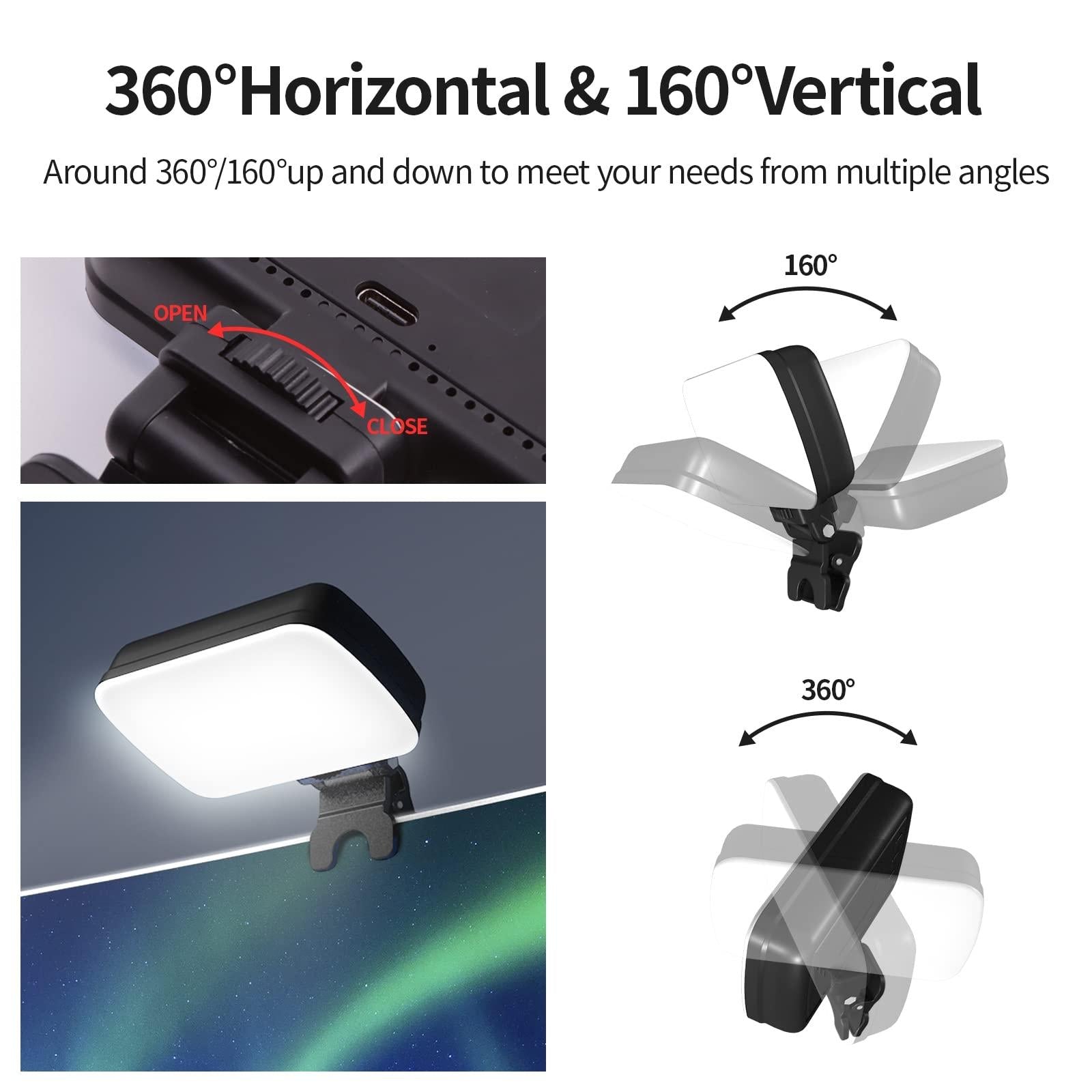 Rechargeable Video Conference Lighting - Three Colour Temperature Dimming-1915198046845669381