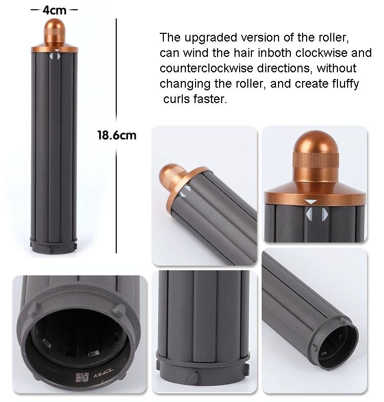 Enhanced Long Curling Nozzle For Dyson Airwrap Hair Dryer - Rose Red-1922443460066021380