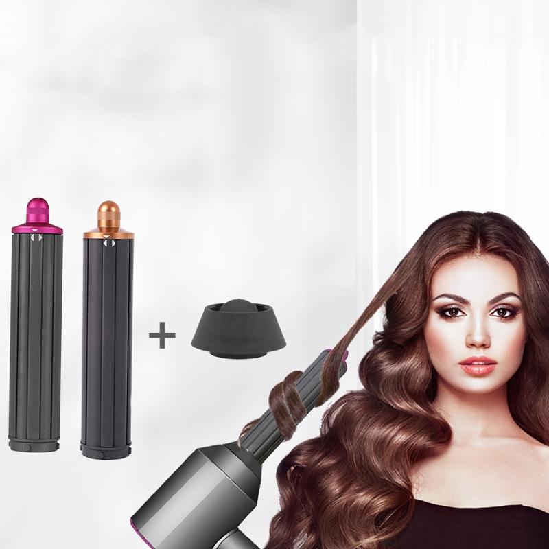Upgraded Long Curling Barrels For Dyson Airwrap Hair Dryer With Nozzle And Adapter In Rose Red-1915197645001986054