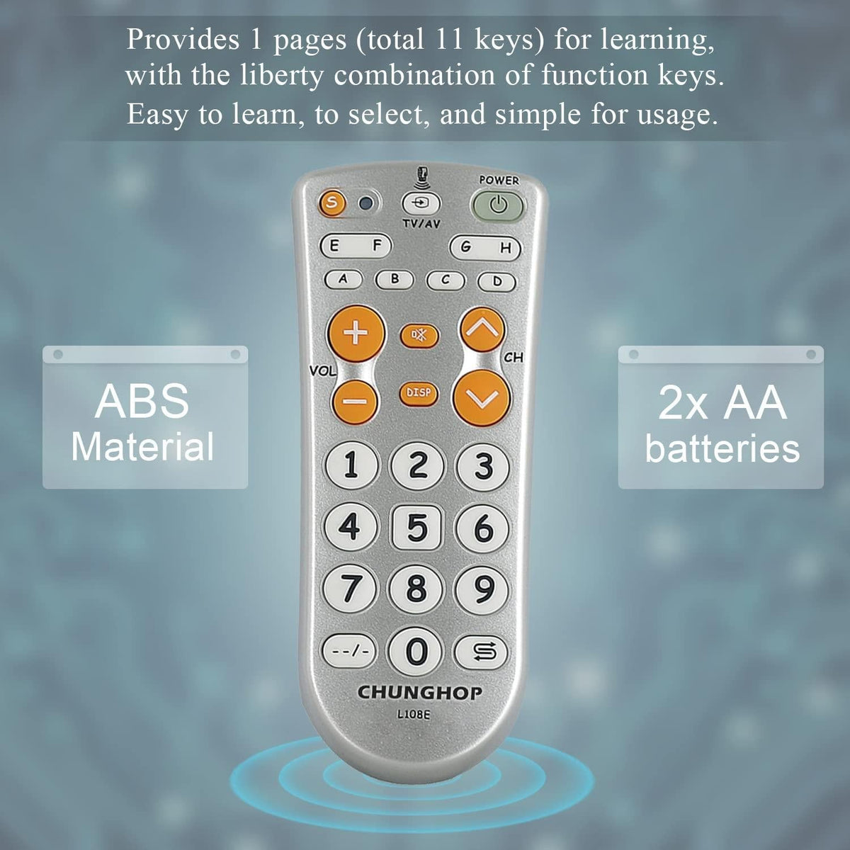 Universal Infrared Tv Remote Control - Learn Function-1915197949596536837