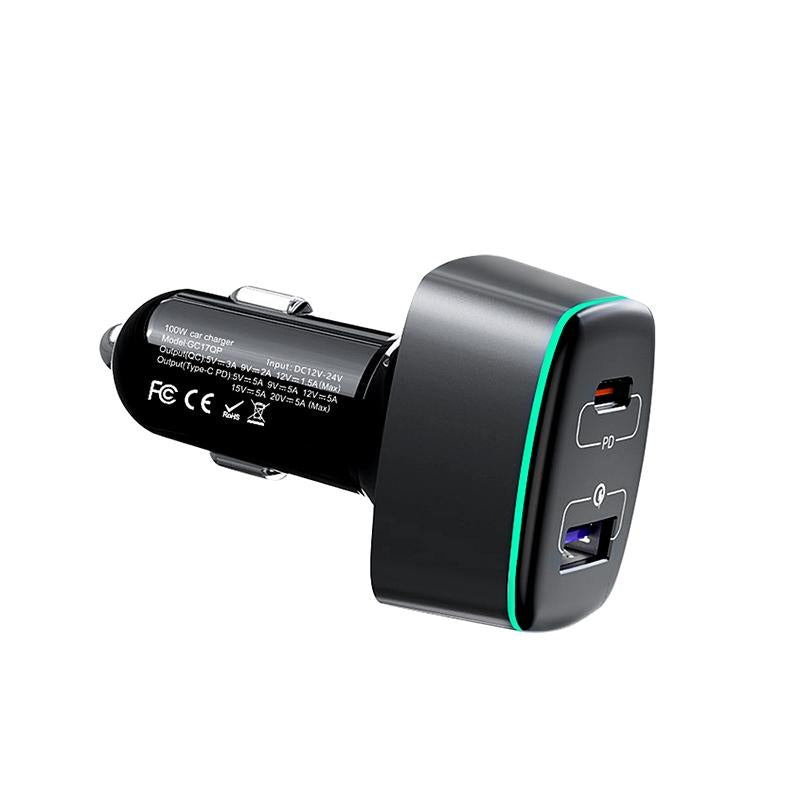 2-In-1 Car Charger - 100W - Compact Design-1915198032194965505
