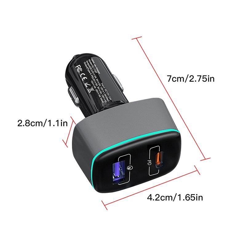 2-In-1 Car Charger - 100W - Compact Design-1915198032194965505