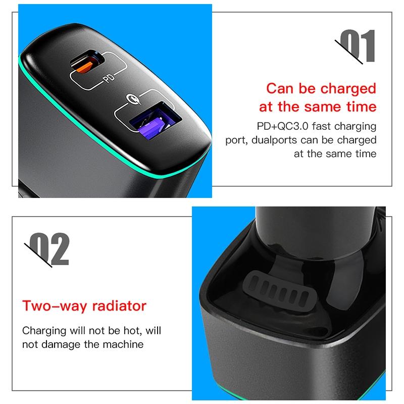 2-In-1 Car Charger - 100W - Compact Design-1915198032194965508