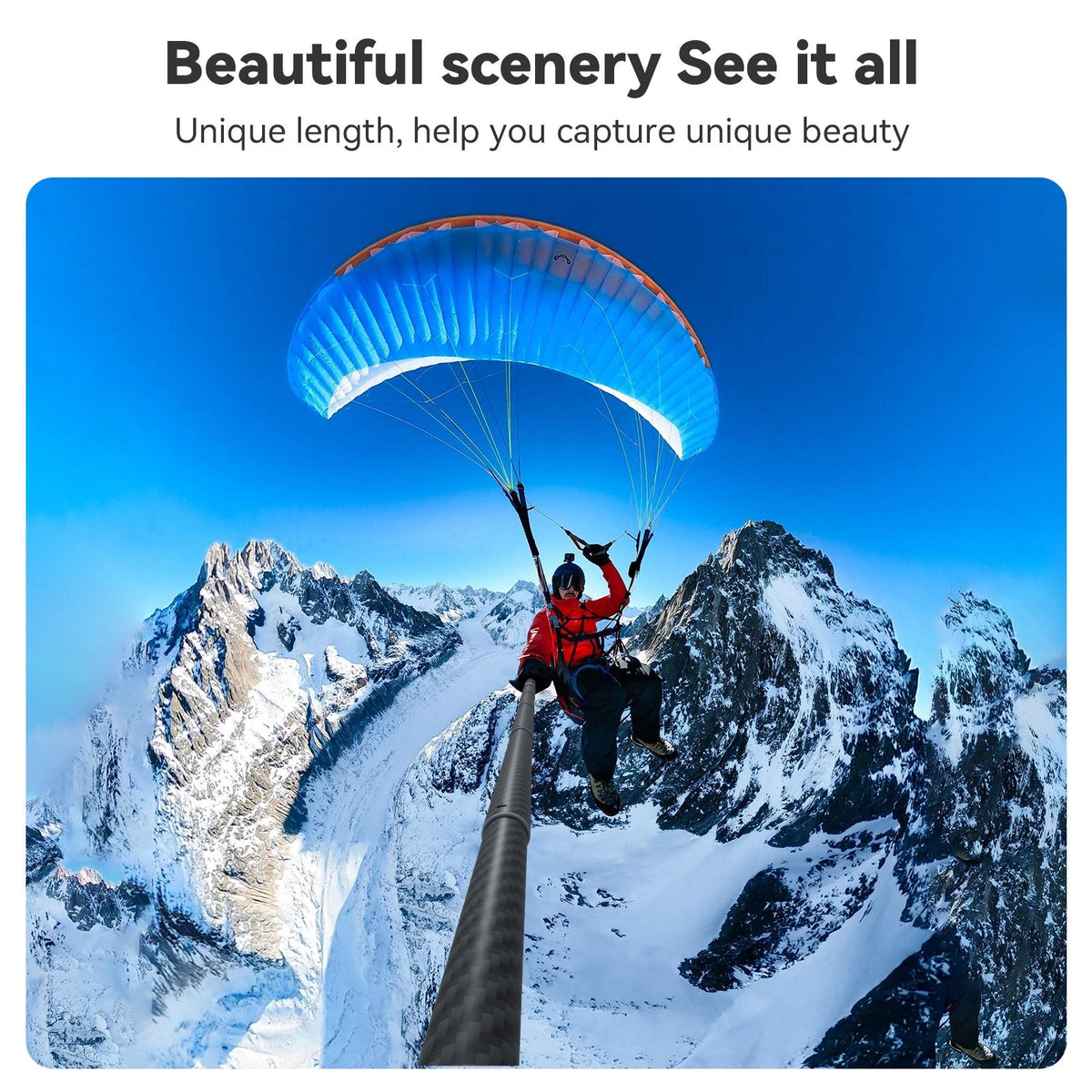 3M Carbon Fiber Selfie Stick Monopod For Action Cameras - 1 / 4 Screw-1915198269802287109