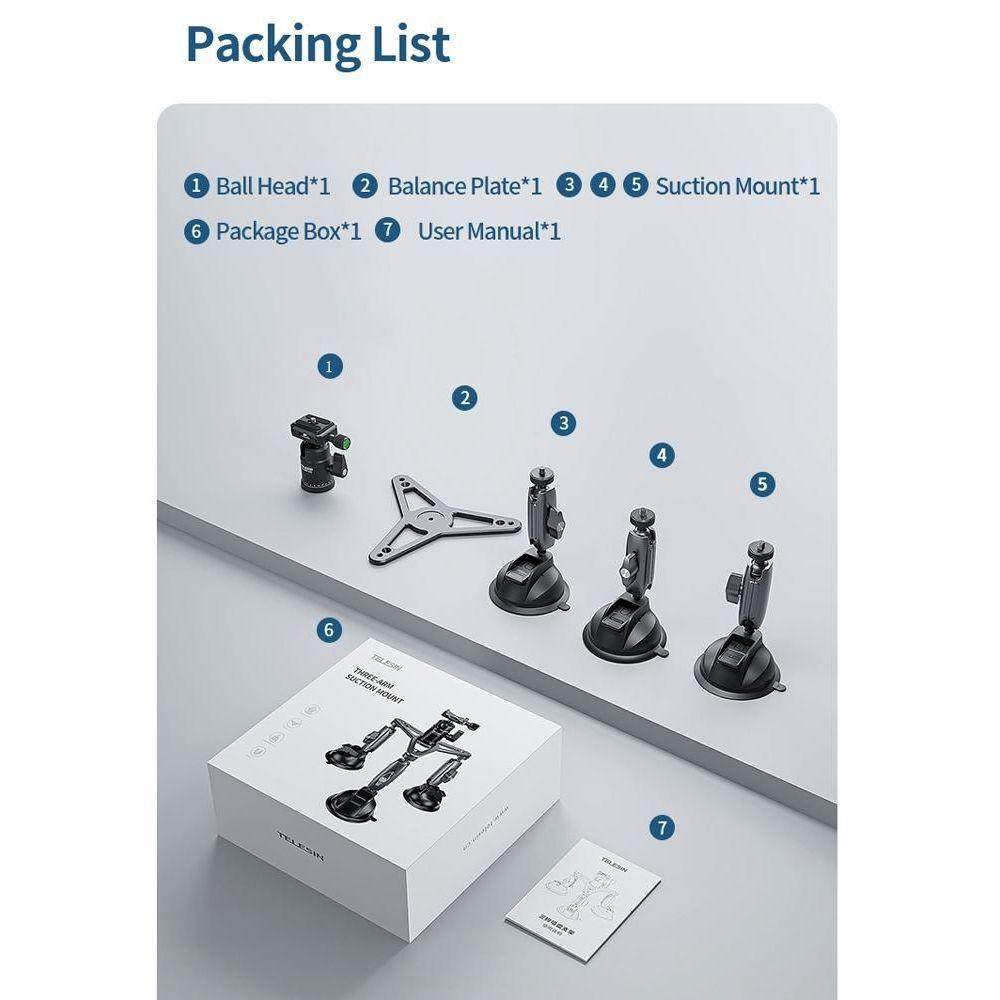 Car Mount For Action Camera With Suction Cup-1915196987205095425