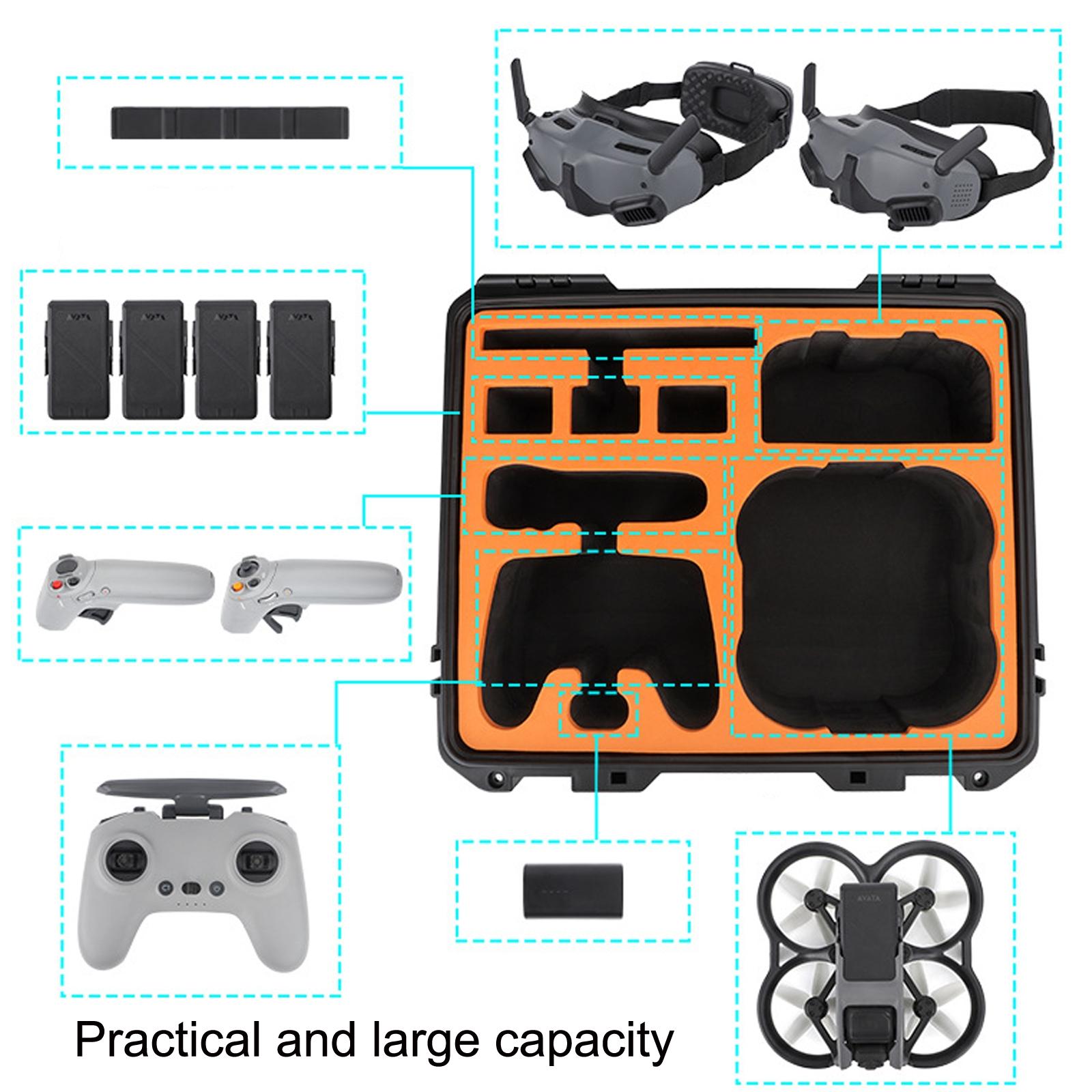 Large Capacity Waterproof Carrying Case For Dji Avata Flying Glasses-1964932192765349892