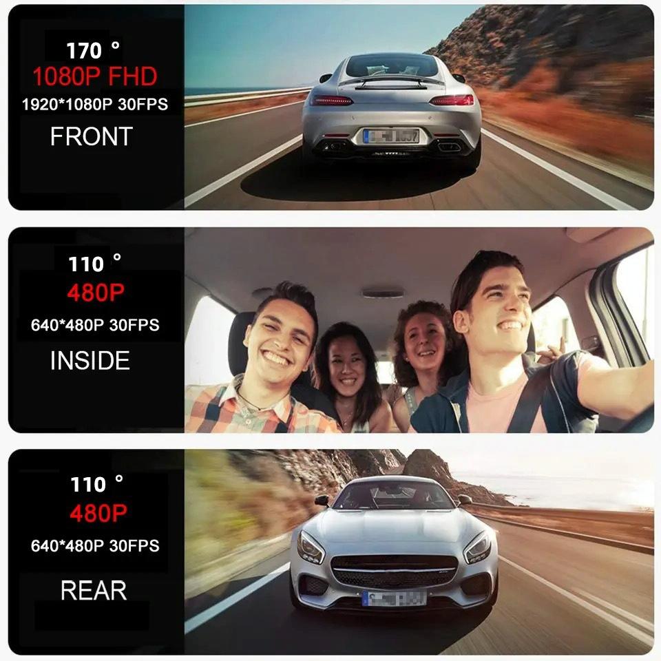 1080P 3-Record Driving Recorder With 2 Screen-1915197761725272072