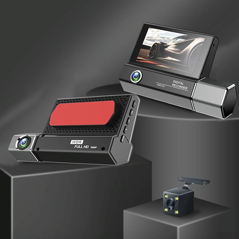 1080P Hd Multi-Language Driving Recorder With 3 Lenses-1915197239597338625