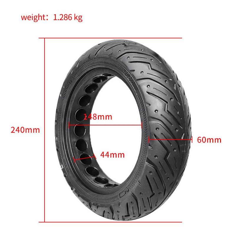 Solid Honeycomb 10X2.5 Explosion-Proof Tire For Ninebot Max G30 Scooter - Black-1964932198364745732