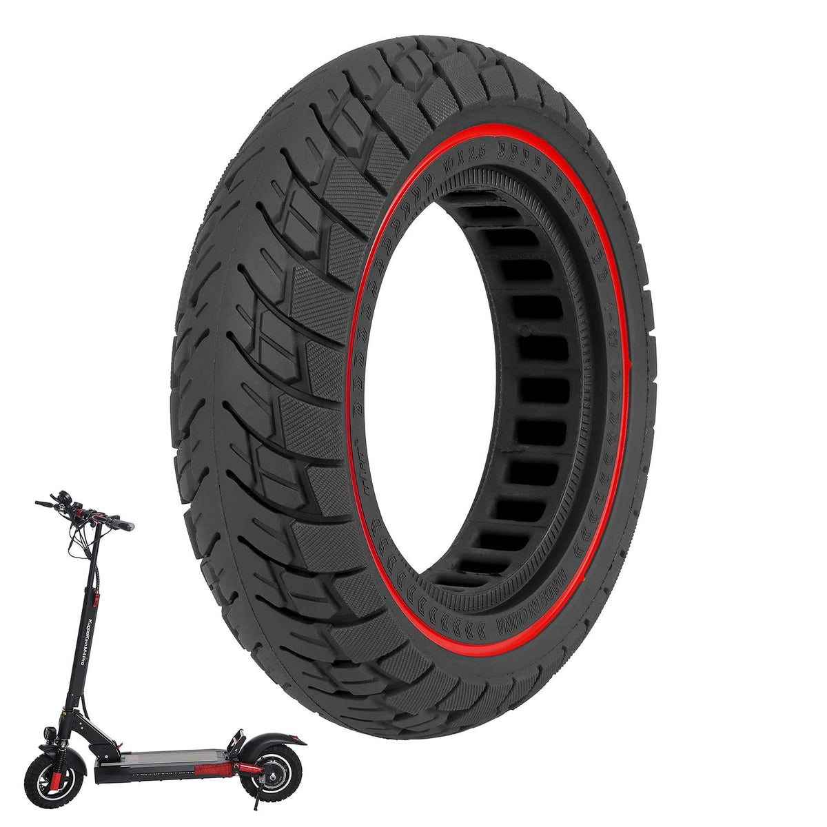 10 Electric Scooter With Non-Slip Solid Tyre For Off-Road Adventures-1915198057566310400
