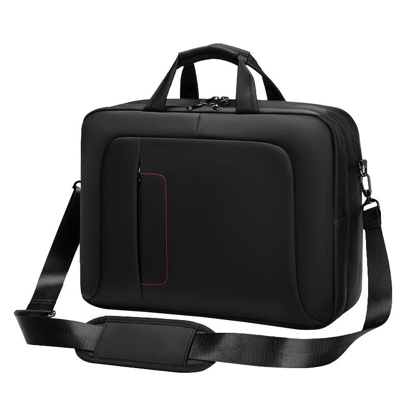 Waterproof Multifunctional Laptop Messenger Bag - Black-1915197127198380032