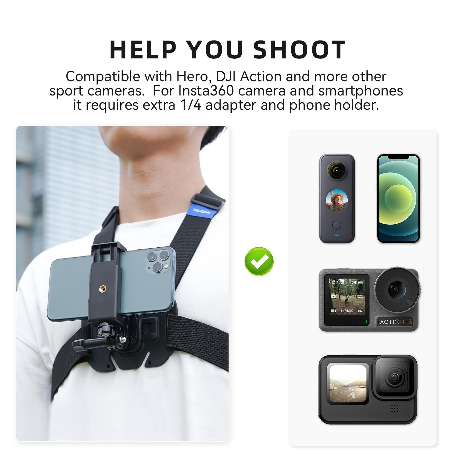 Action Camera Chest Strap Mount Belt-1915198220846370820
