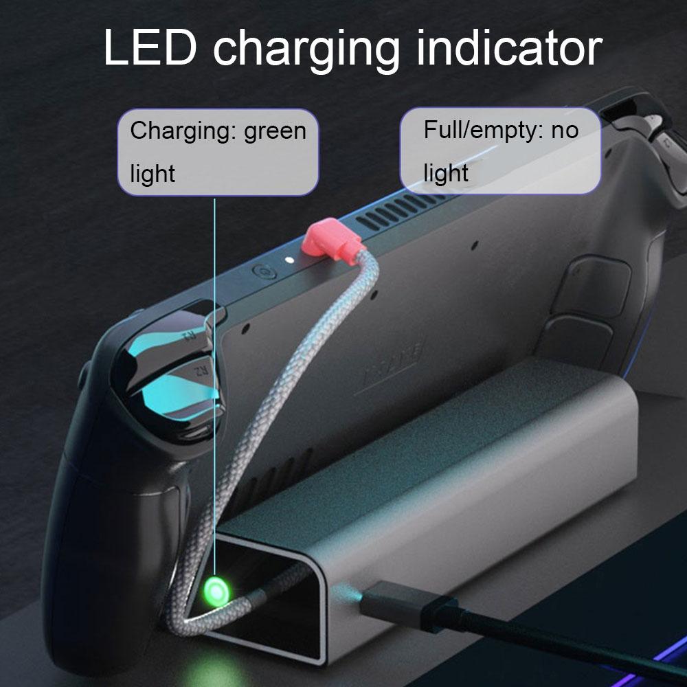 Steam Deck Charging Base Handheld Stand Charger Silver Gray-1915196946381934595