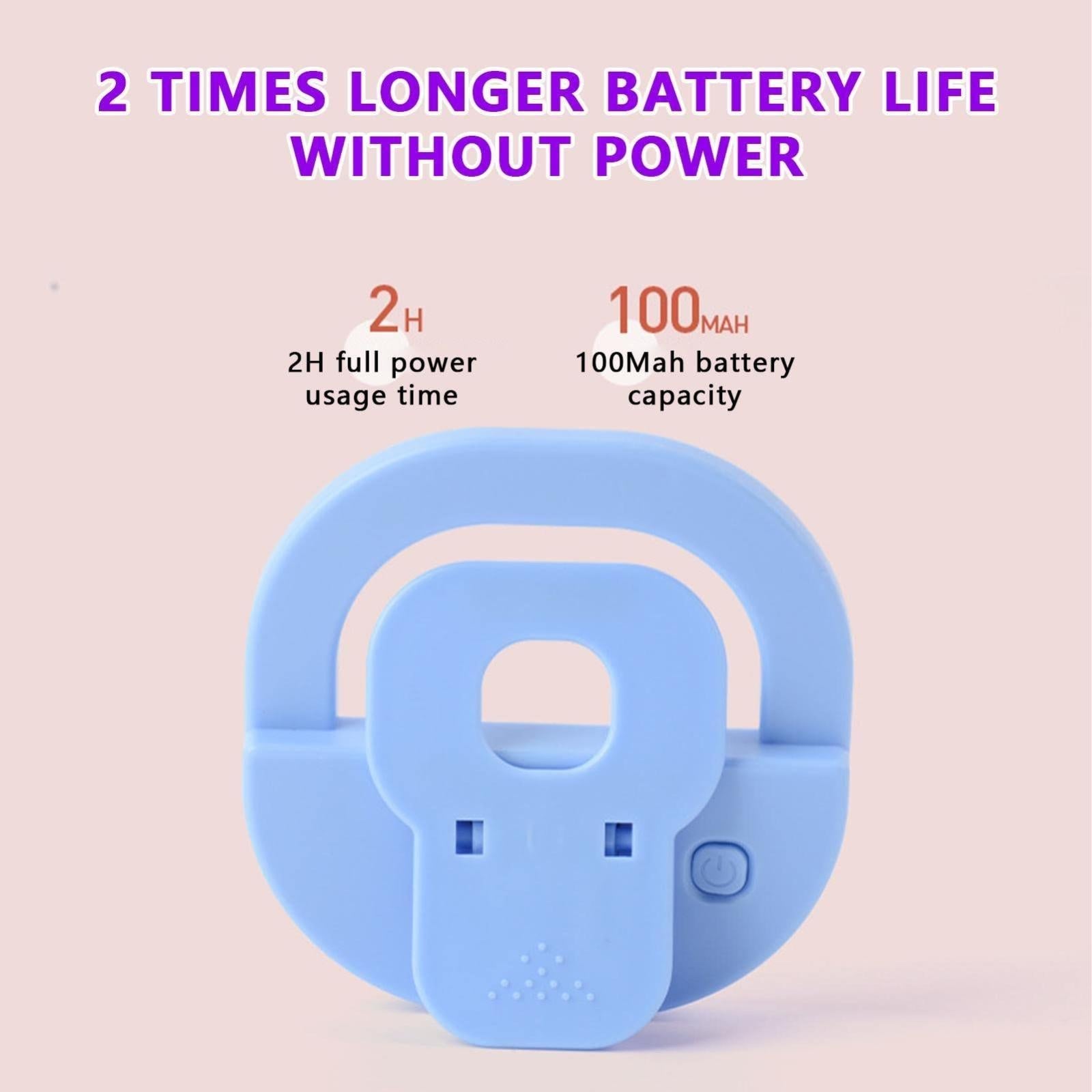 Rechargeable Clip-On Selfie Light For Mobile Phones - Blue-1915196515001962501