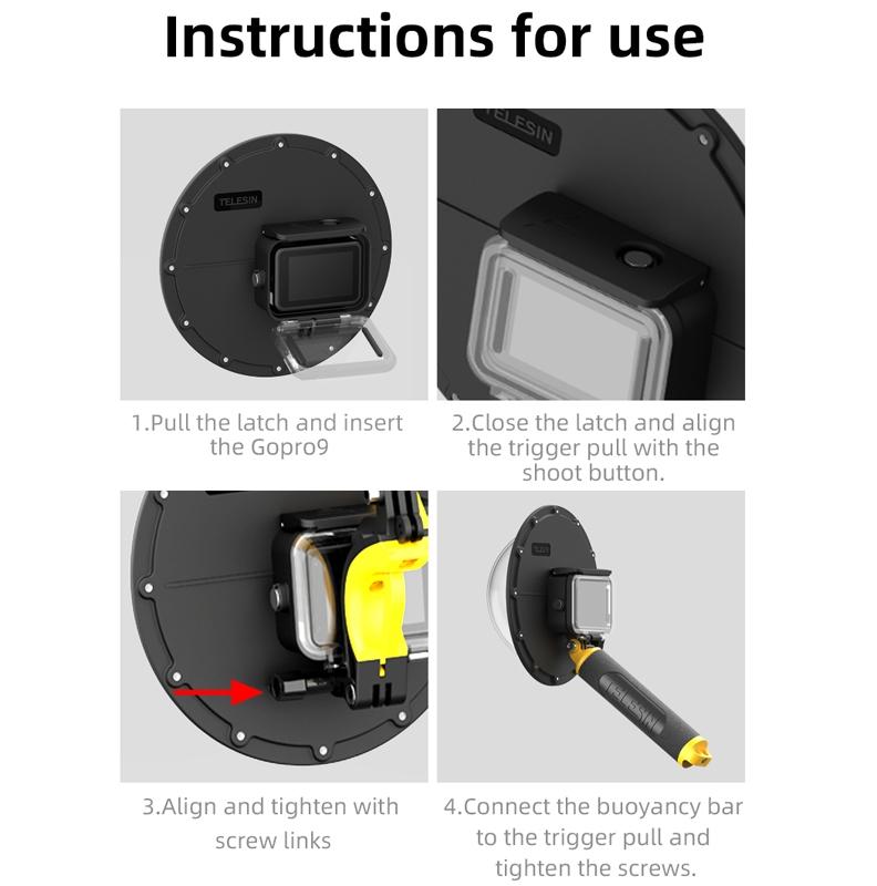 Waterproof Case For Gopro Hero11 / 10 / 9 - 30M Depth-1964932227380940803