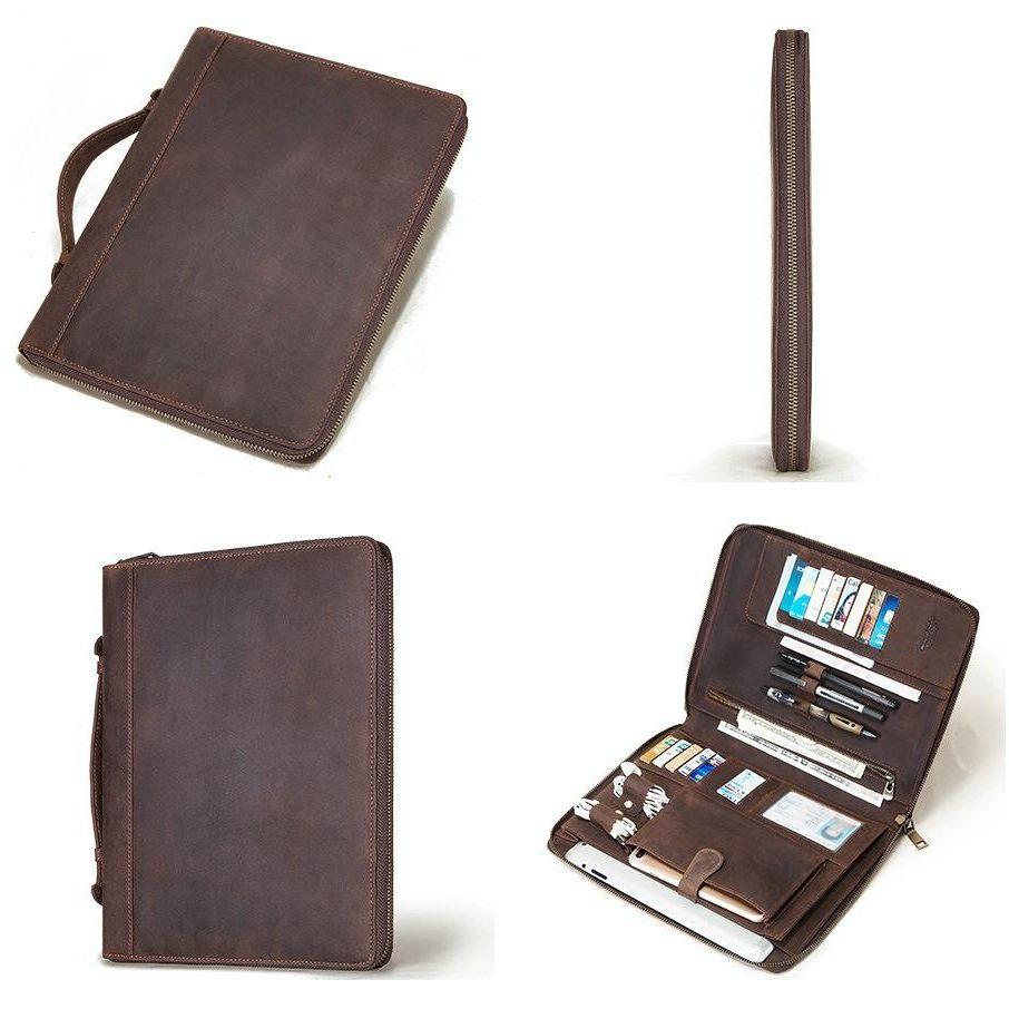 Black Leather Business Handbag For Computer Protection-1915197145728815105
