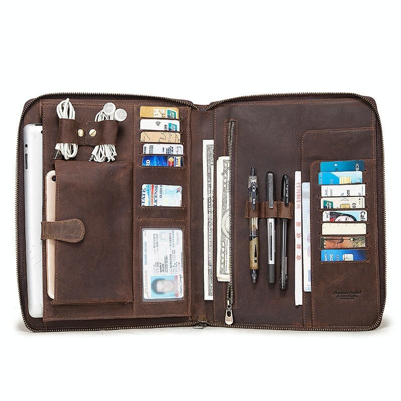 Black Leather Business Handbag For Computer Protection-1915197145728815109