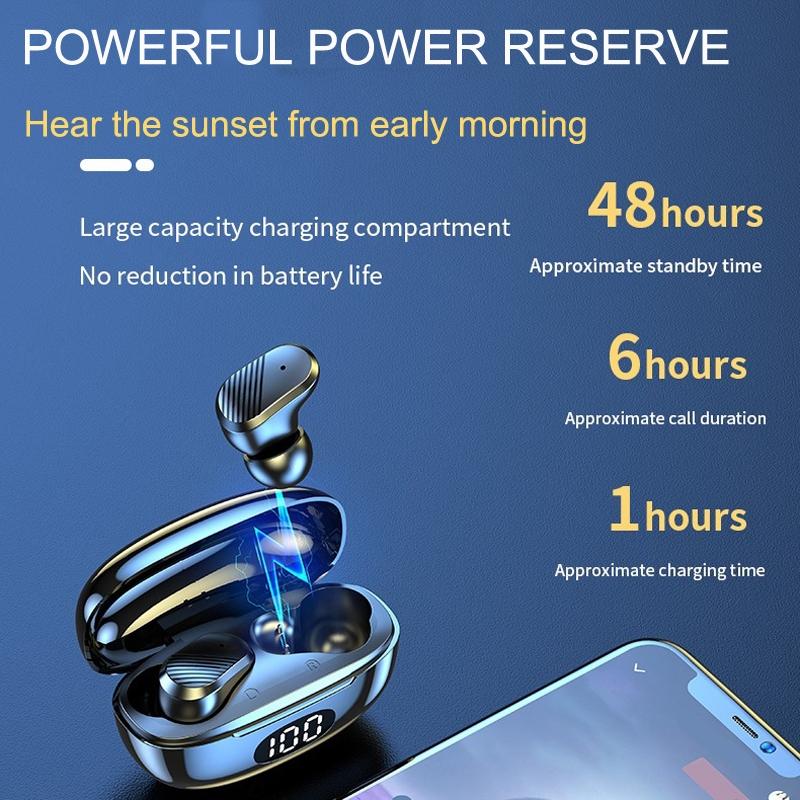 Wireless In-Ear Gaming Earphones With Digital Display - Black-1915196852702154755