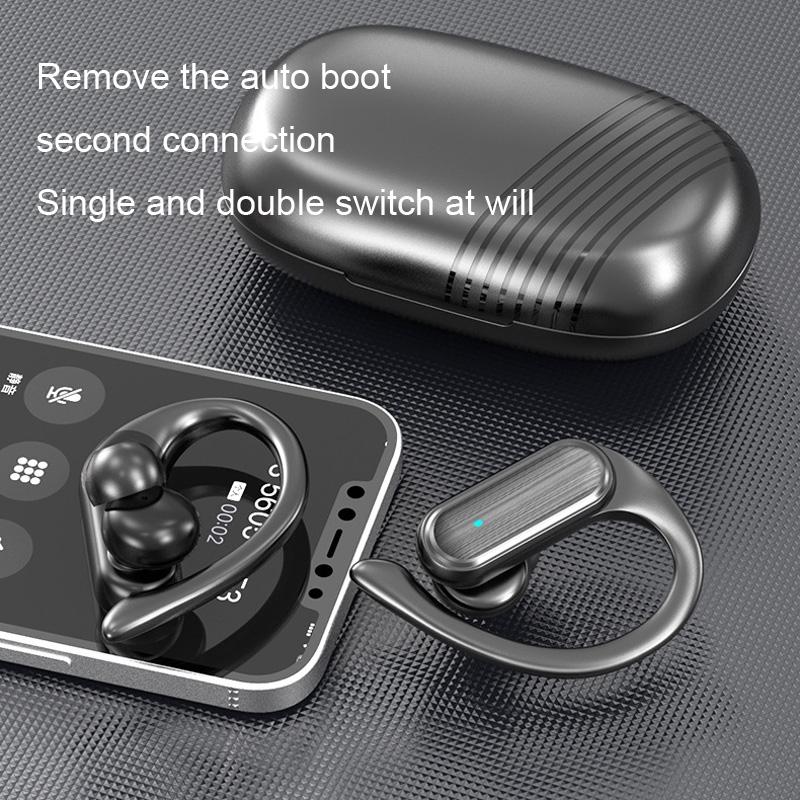 Wireless Noise-Cancelling Bluetooth Earbuds With Led Display - Blue-1915196694790803461