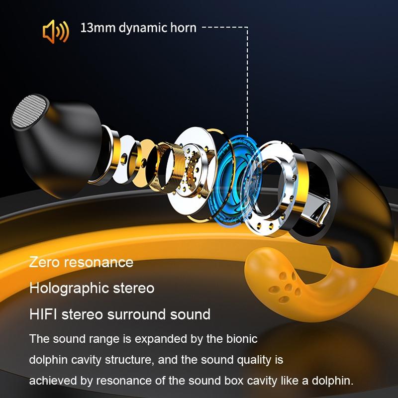 Wireless Ear Clip Bluetooth Headset With Led Display - Noise Reduction-1915196861329838085