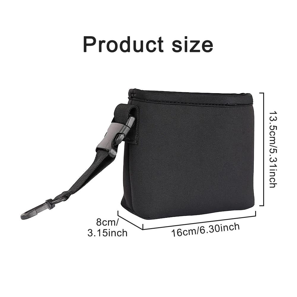 Black Portable Golf Ball Cleaning Bag - Waterproof & Removable-1964932167331090433