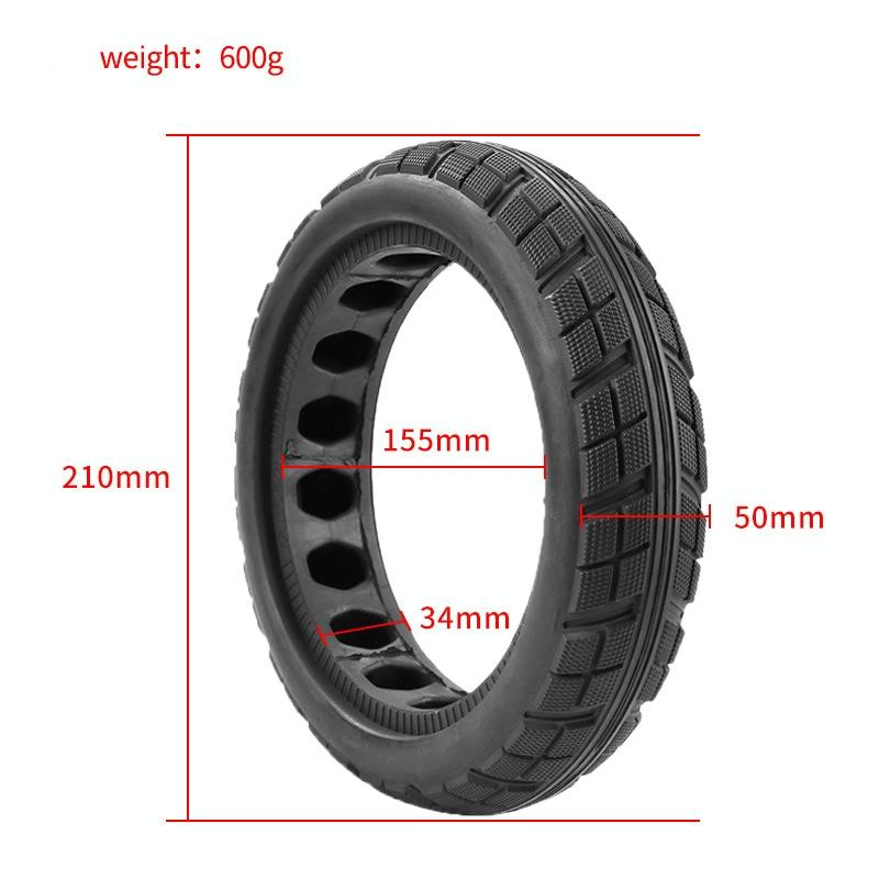 8.5 X 2.0 Inch Honeycomb Solid Tire For Xiaomi M365 Scooter - Inflatable Rubber Explosion-Proof Black-1964932214949023746