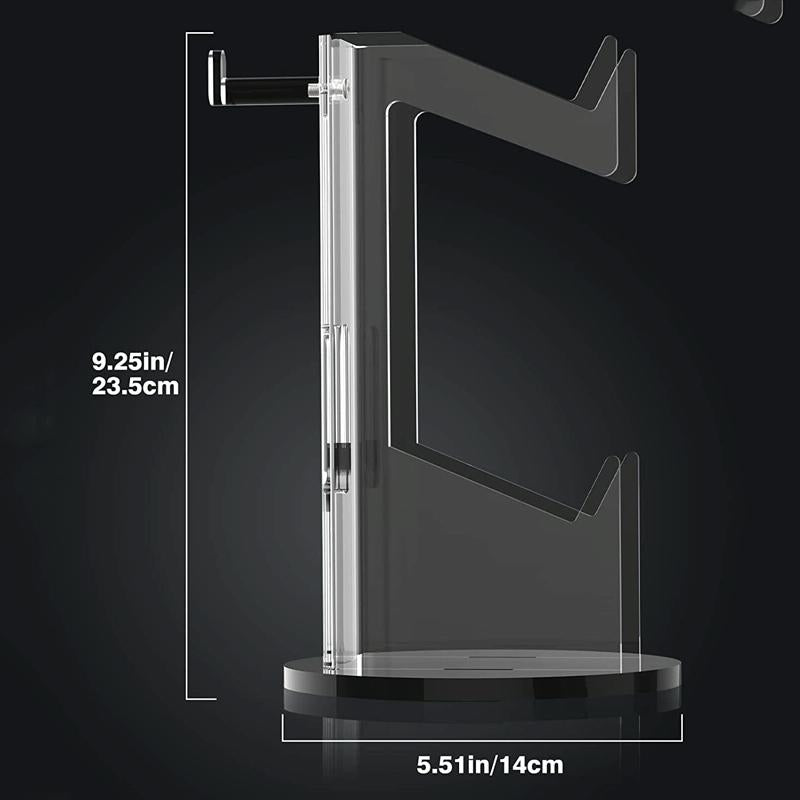 Black Acrylic Game Controller Display Stand With Headphone Hanger-1915196829893529602