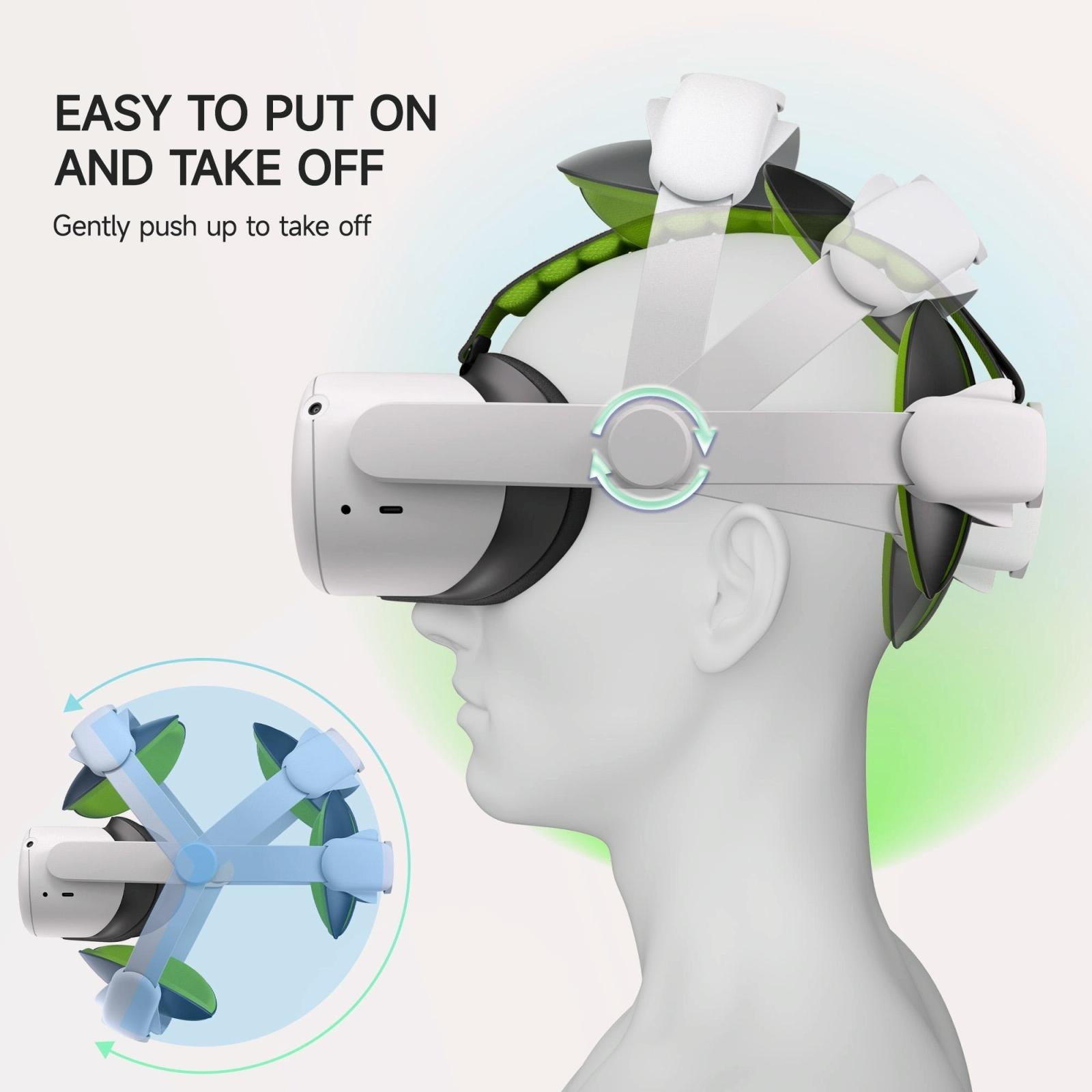 Adaptive Head Strap For Meta Quest 2 Vr With Adjustable Pads-1915196686578356228