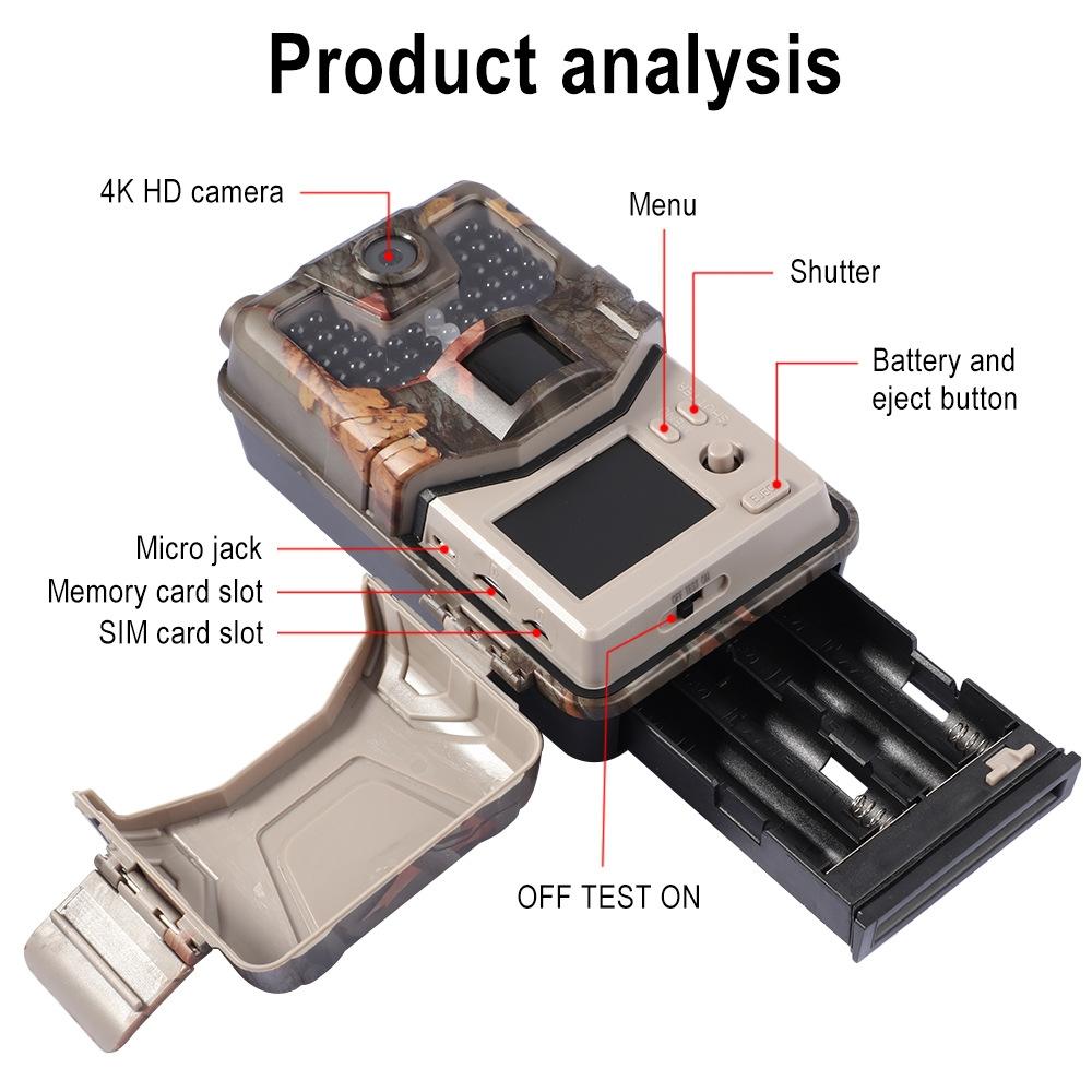 36Mp 4K 4G Hunting Camera With App Control For Remote Viewing-1915198252794384388