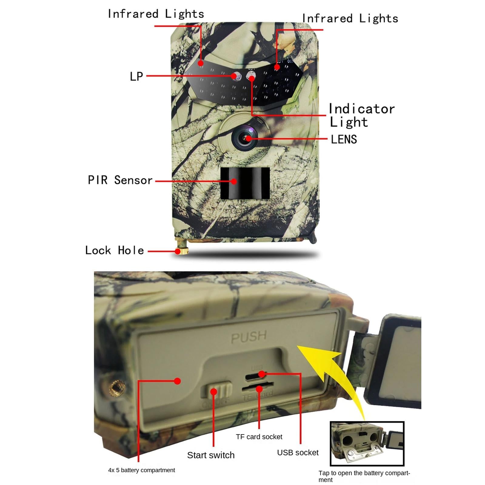 20Mp Hd 1080P Infrared Hunting Camera - Pr100-1915198389499334659
