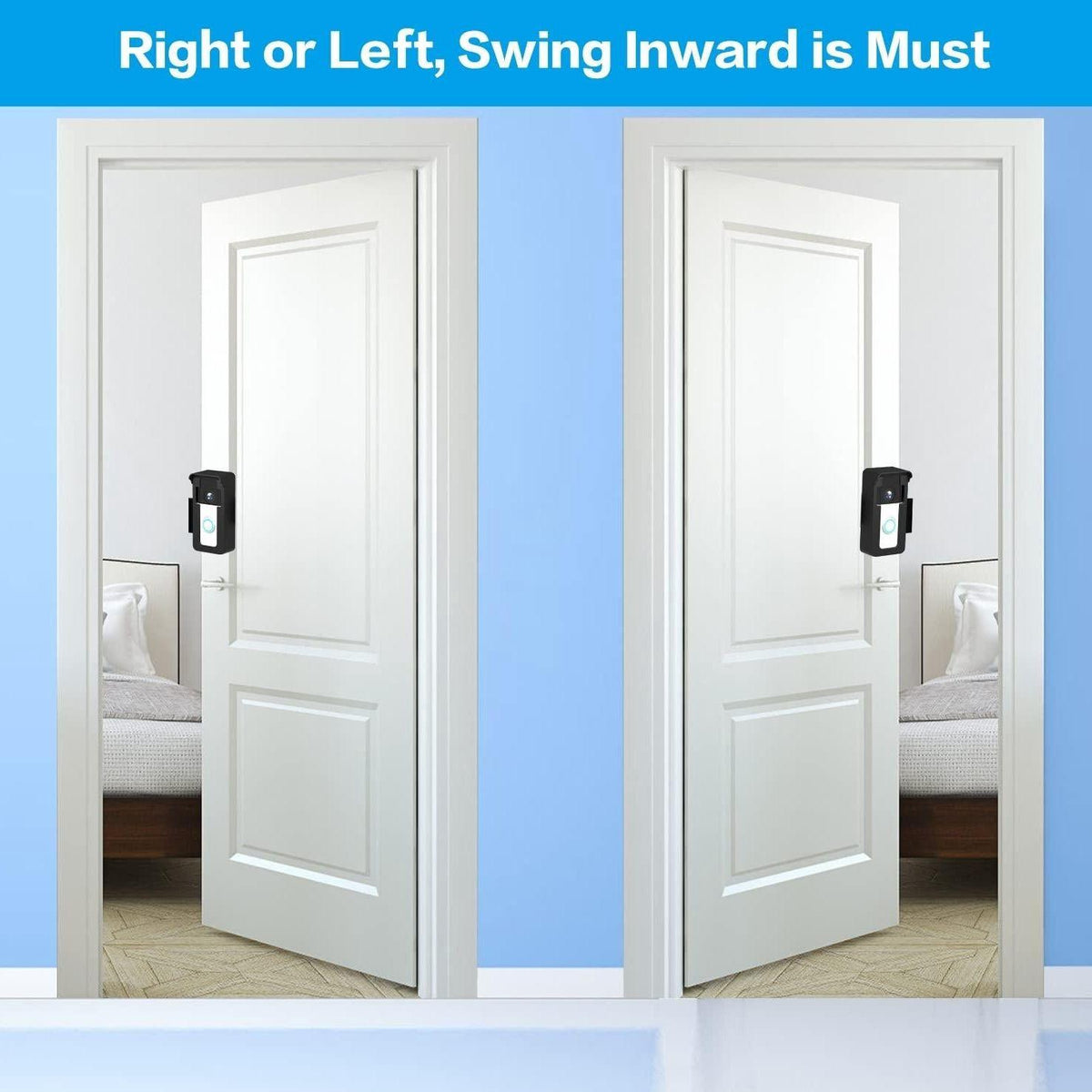 Universal Anti-Theft Overhead Bracket For Blink / Google Ring Doorbell - Adjustable-1915197882428952585