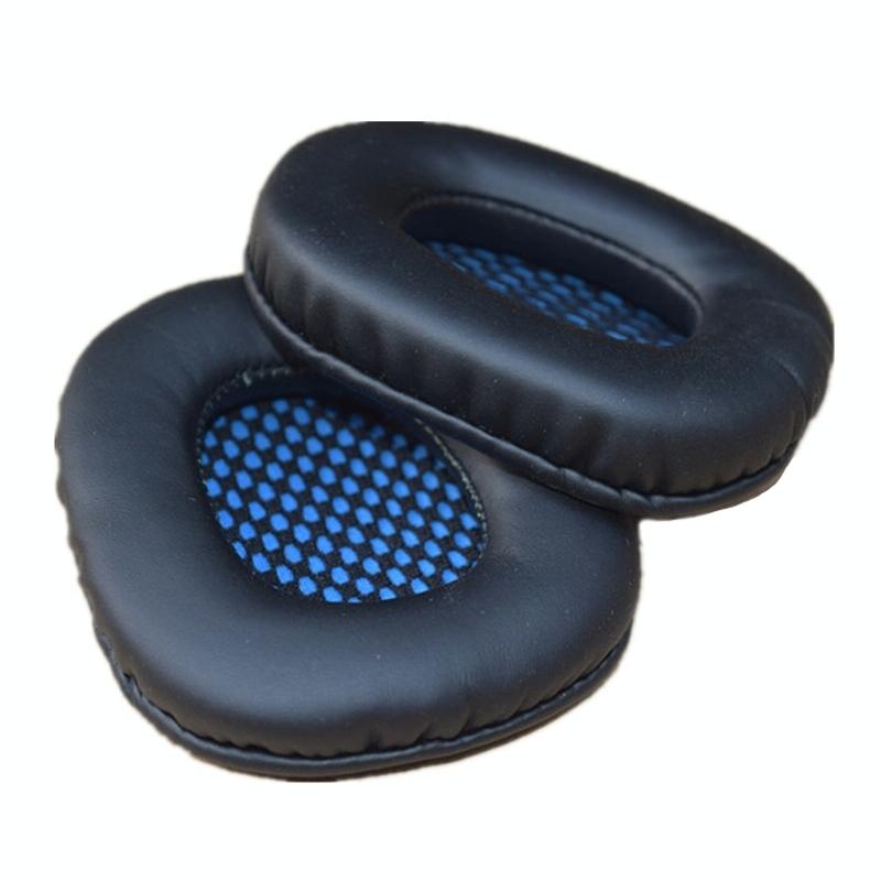 2-Pack Blue Leather Headset Covers For Sades Headphones-1915196844112220161