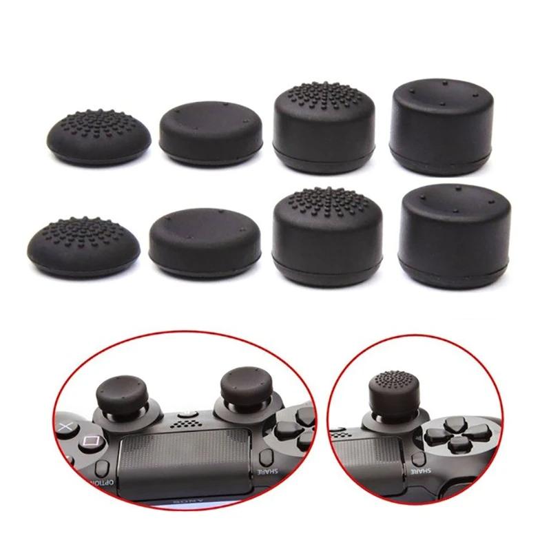 8-Piece Silicone Joystick Cap Set For Ps5 / Ps4 - Black-1915196819948834817
