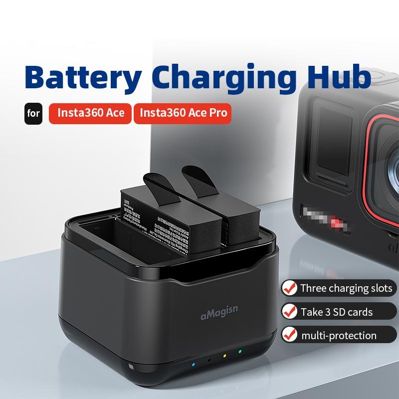 3-Slot Battery Charger Hub For Magisn - Compact & Efficient-1915197482262990849