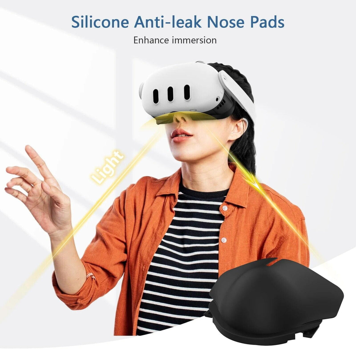 Meta Quest3 Ice Silk Mask - Breathable Leather Material-1922443393993150468