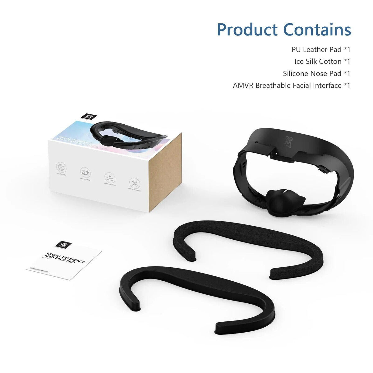 Meta Quest3 Ice Silk Mask - Breathable Leather Material-1922443393993150470