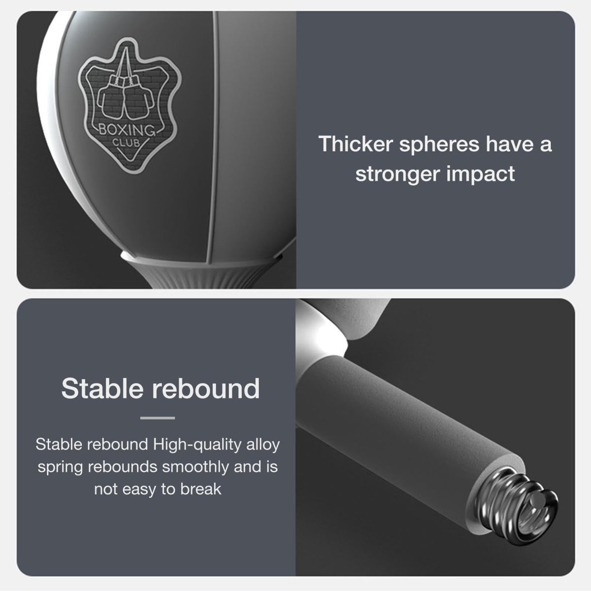 Adjustable 2-In-1 Sit-Up Boxing Ball Stand With Punching Bag - Gray / White-1964932179175804933