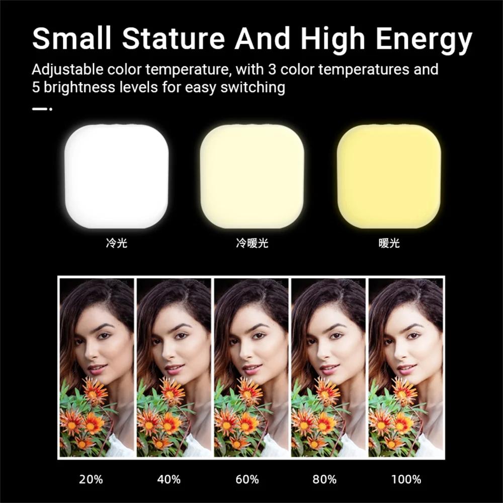 Rechargeable Mini Magnetic Selfie Light - Tri-Colour Temperature-1915197433231577094
