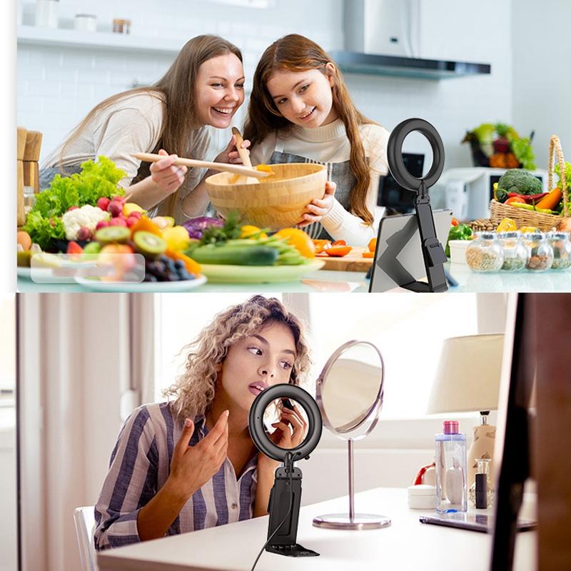 Desktop Ring Fill Light With Multi-Function Bracket - 3000-6500K-1915198263775072264