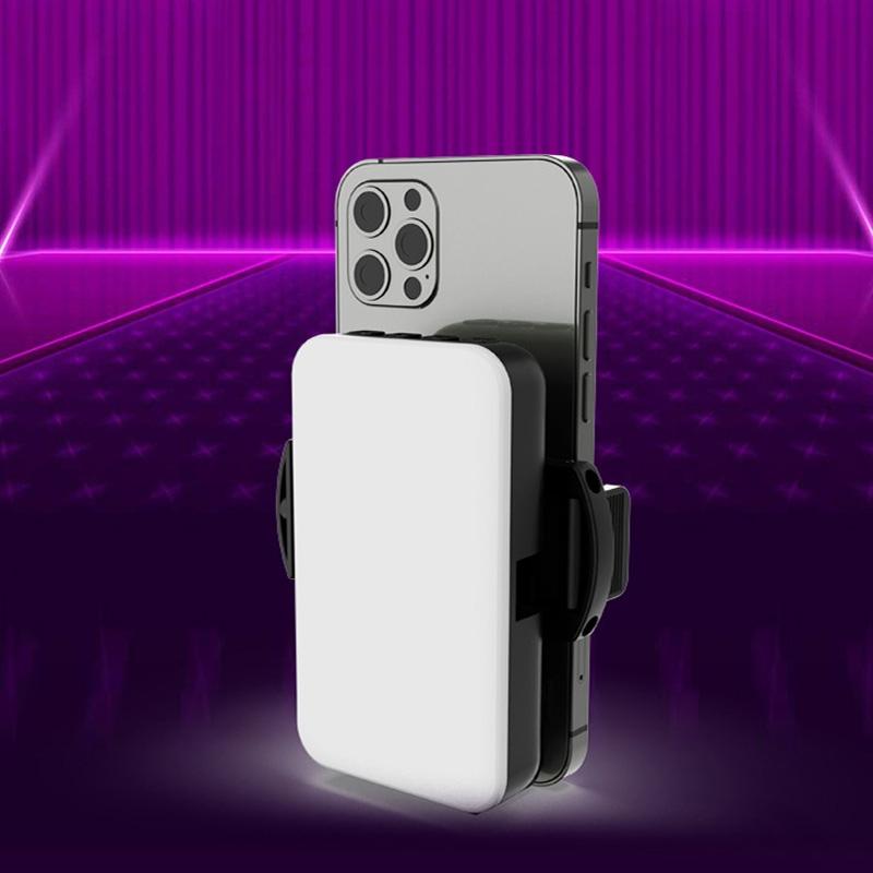 Foldable Rgb Fill Light With Phone Clip &amp; Cold Shoe Interface-1964932340534874113