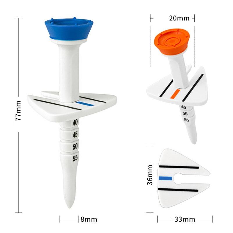 Adjustable Golf Tee Set - 4Pcs / Box - 77Mm Length - Aiming Assist-1915198302429777922