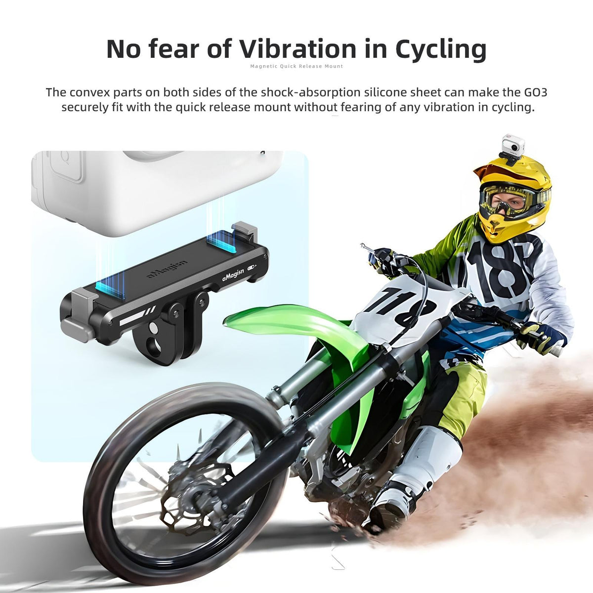 Insta360 Go 3 Magnetic Fast Disassembly Seat Bracket For Sports Camera-1915197519999143938